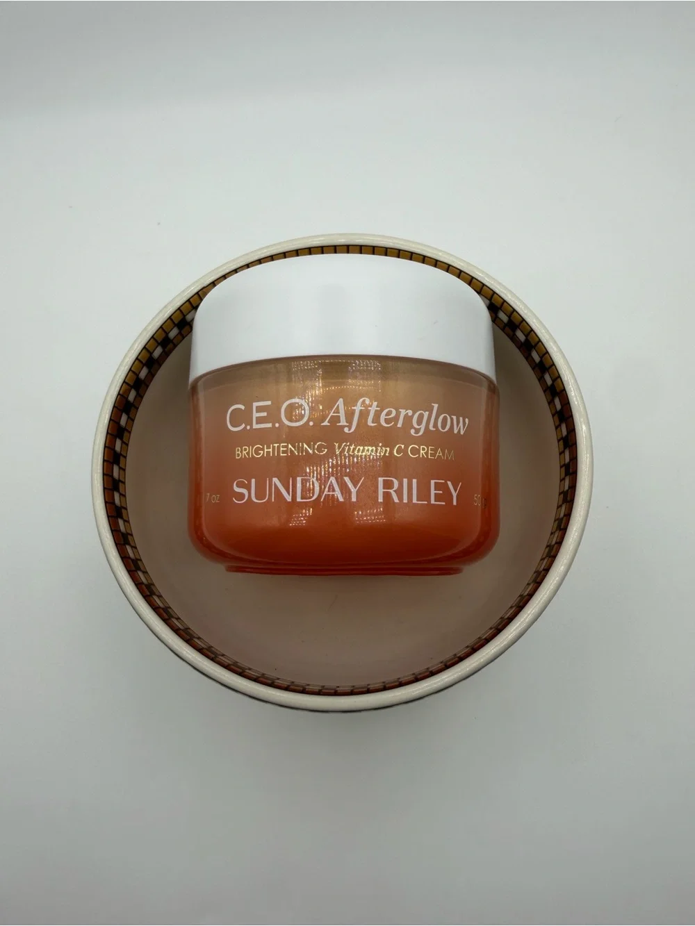 Sunday Riley C.E.O. Afterglow Brightening Cream - Orange, White